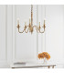 Fitzroy 5 Light Multi Arm Ceiling Candle Pendant Brass Ivory E14-4