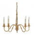 Fitzroy 5 Light Multi Arm Ceiling Candle Pendant Brass Ivory E14-8
