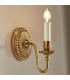 Fitzroy 1 Light Indoor Candle Wall Light Brass Ivory E14-2
