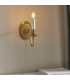 Fitzroy 1 Light Indoor Candle Wall Light Brass Ivory E14-3