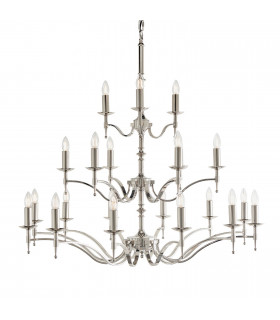 Stanford 21 Light Chandelier Polished Nickel Plate Finish E14-1