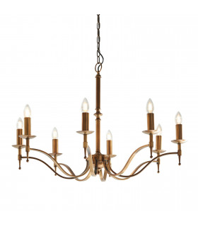 Stanford 8 Light Chandelier Antique Brass Finish E14-1