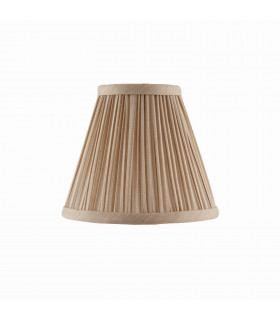 Kemp Beige And Polished Nickel Six Inch Shade E14