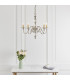 Tilburg 5 Light Multi Arm Ceiling Pendant Chandelier Polished Nickel Clear Crystal E14-3