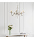 Tilburg 5 Light Multi Arm Ceiling Pendant Chandelier Polished Nickel Clear Crystal E14-4