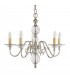 Tilburg 5 Light Multi Arm Ceiling Pendant Chandelier Polished Nickel Clear Crystal E14-7