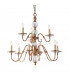 Tilburg 9 Light Chandelier Crystal Antique Brass Finish E14-1
