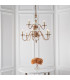 Tilburg 9 Light Chandelier Crystal Antique Brass Finish E14-3