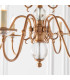 Tilburg 9 Light Chandelier Crystal Antique Brass Finish E14-6
