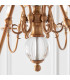Tilburg 9 Light Chandelier Crystal Antique Brass Finish E14-7