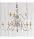 Tilburg 9 Light Chandelier Polished Nickel Plate & Crystal Finish E14-2