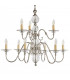 Tilburg 9 Light Chandelier Polished Nickel Plate & Crystal Finish E14-7