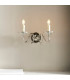 Tilburg 2 Light Indoor Twin Candle Wall Light Polished Nickel Plate with Crystal E14-3