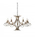 Penn 12 Light Chandelier Brushed Brass Effect Plate Finish E14-1