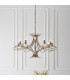 Penn 12 Light Chandelier Brushed Brass Effect Plate Finish E14-2