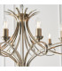 Penn 12 Light Chandelier Brushed Brass Effect Plate Finish E14-6