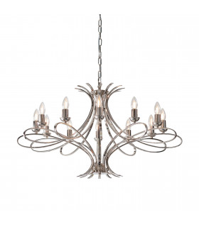 Penn 12 Light Chandelier Polished Nickel Plate Finish E14-1