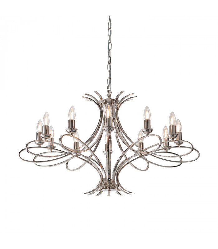Penn 12 Light Chandelier Polished Nickel Plate Finish E14-1