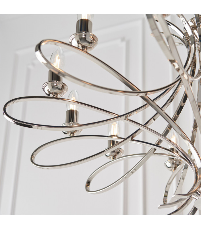 Penn 12 Light Chandelier Polished Nickel Plate Finish E14-6
