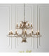 Penn 18 Light Chandelier Brushed Brass Effect Plate Finish E14-2