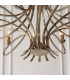 Penn 18 Light Chandelier Brushed Brass Effect Plate Finish E14-9