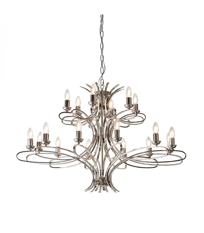 Penn 18 Light Chandelier Polished Nickel Plate Finish E14-1