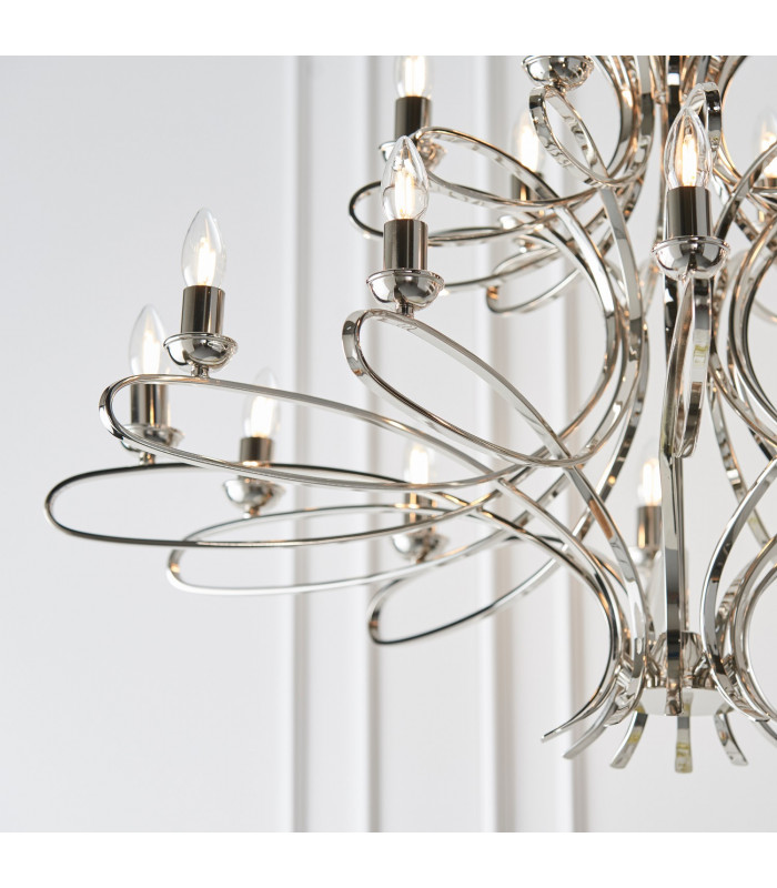 Penn 18 Light Chandelier Polished Nickel Plate Finish E14-5