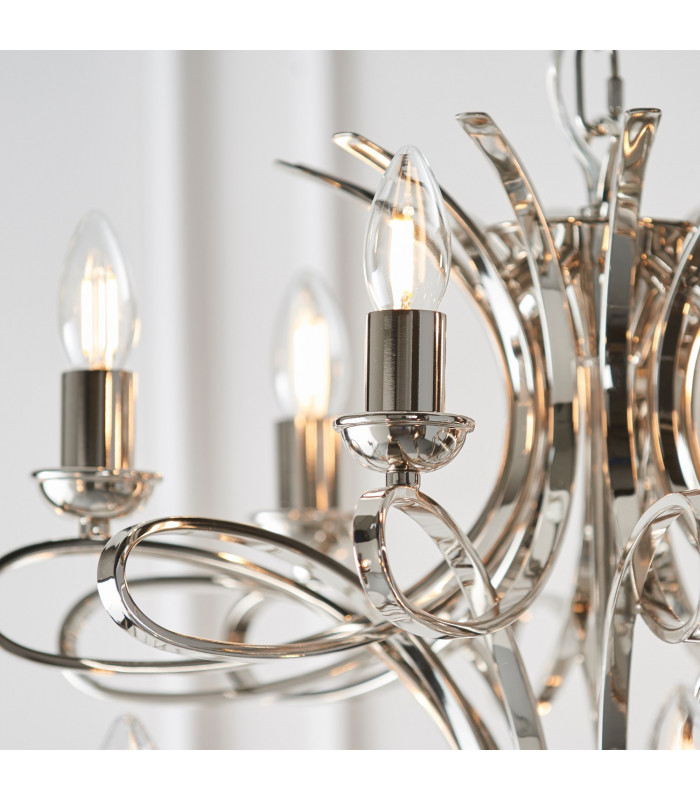 Penn 18 Light Chandelier Polished Nickel Plate Finish E14-6