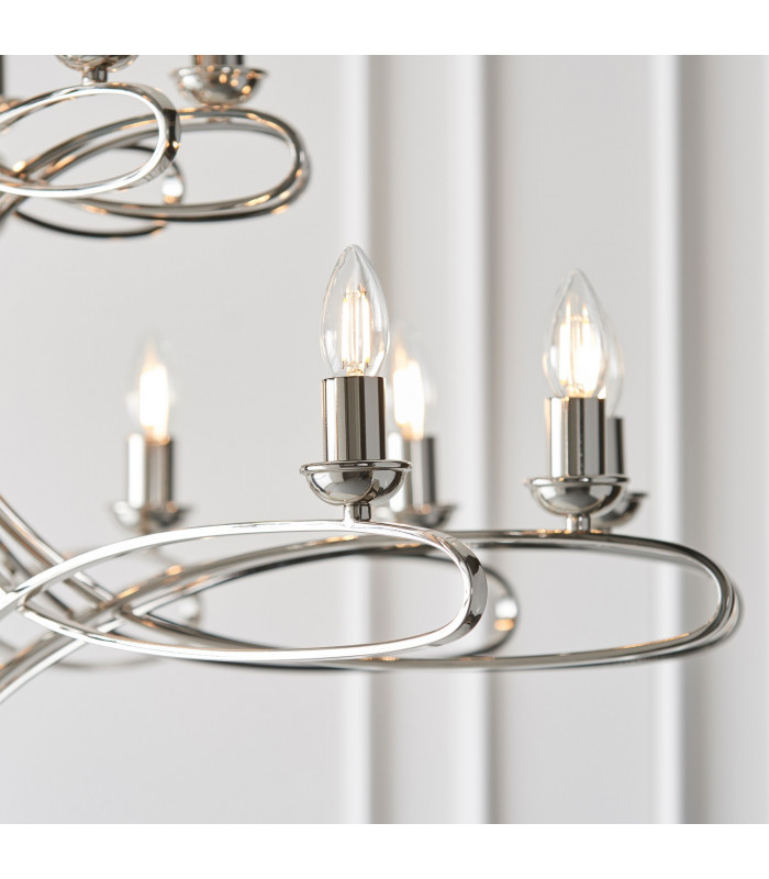 Penn 18 Light Chandelier Polished Nickel Plate Finish E14-7