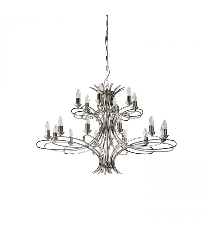 Penn 18 Light Chandelier Polished Nickel Plate Finish E14-8