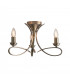 Penn 3 Light Semi Flush Multi Arm Ceiling Light Brushed Brass effect plate E14-1