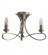 Penn 3 Light Semi Flush Multi Arm Ceiling Light Brushed Brass effect plate E14-6