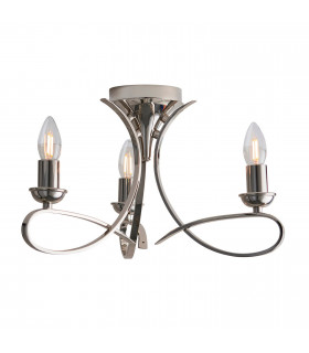 Penn 3 Light Semi Flush Multi Arm Ceiling Light Polished Nickel E14-1