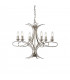 Penn 6 Light Multi Arm Ceiling Pendant Chandelier Polished Nickel E14-1