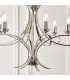 Penn 6 Light Multi Arm Ceiling Pendant Chandelier Polished Nickel E14-6