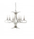 Penn 6 Light Multi Arm Ceiling Pendant Chandelier Polished Nickel E14-9