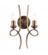 Penn 2 Light Indoor Twin Candle Wall Light Brushed Brass Effect Plate E14-1