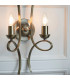 Penn 2 Light Indoor Twin Candle Wall Light Brushed Brass Effect Plate E14-3
