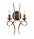 Penn 2 Light Indoor Twin Candle Wall Light Brushed Brass Effect Plate E14-6