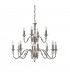 Polina 12 Light Chandelier Polished Nickel Plate & Crystal Finish E14-7