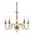 Polina 5 Light Multi Arm Ceiling Pendant Chandelier Antique Brass Crystal E14-1