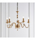Polina 5 Light Multi Arm Ceiling Pendant Chandelier Antique Brass Crystal E14-3
