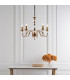 Polina 5 Light Multi Arm Ceiling Pendant Chandelier Antique Brass Crystal E14-4