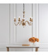 Polina 5 Light Multi Arm Ceiling Pendant Chandelier Antique Brass Crystal E14-5