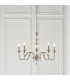Polina 5 Light Multi Arm Ceiling Pendant Chandelier Polished Nickel Clear Crystal E14-2
