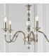 Polina 5 Light Multi Arm Ceiling Pendant Chandelier Polished Nickel Clear Crystal E14-6