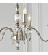 Polina 5 Light Multi Arm Ceiling Pendant Chandelier Polished Nickel Clear Crystal E14-7