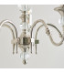 Polina 5 Light Multi Arm Ceiling Pendant Chandelier Polished Nickel Clear Crystal E14-8