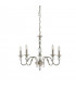 Polina 5 Light Multi Arm Ceiling Pendant Chandelier Polished Nickel Clear Crystal E14-9