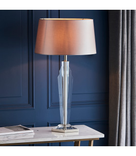 Gatsby 1 Light Table Lamp Polished Nickel Plate Clear Crystal - Base Only E27-2